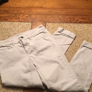 LOFT light grey wash skinny jeans